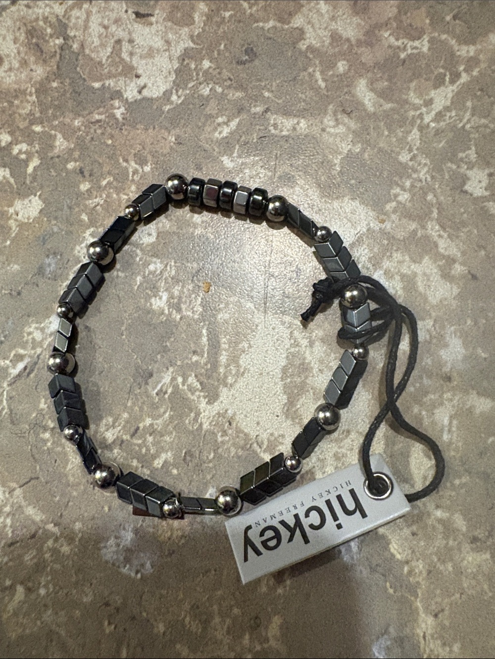 Hickey Freeman Hematite Geometric Bead Bracelet - Black